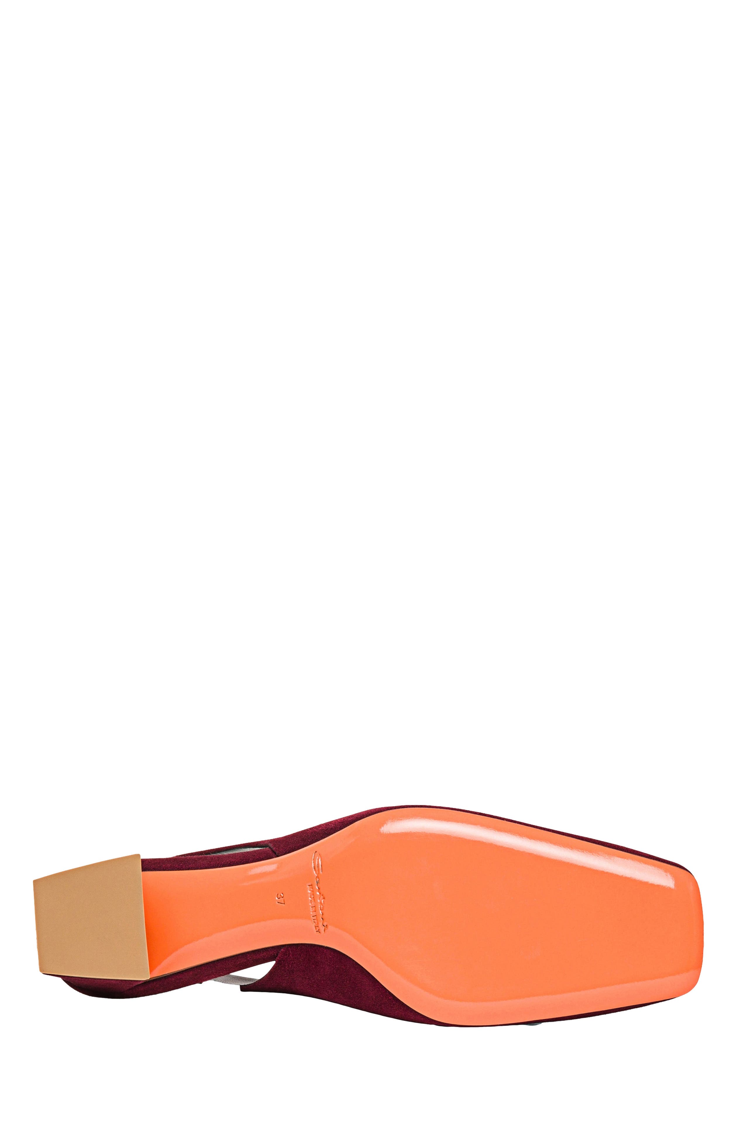 Women's Lemon Suede Sling Back, Alternate, color, Burgundy