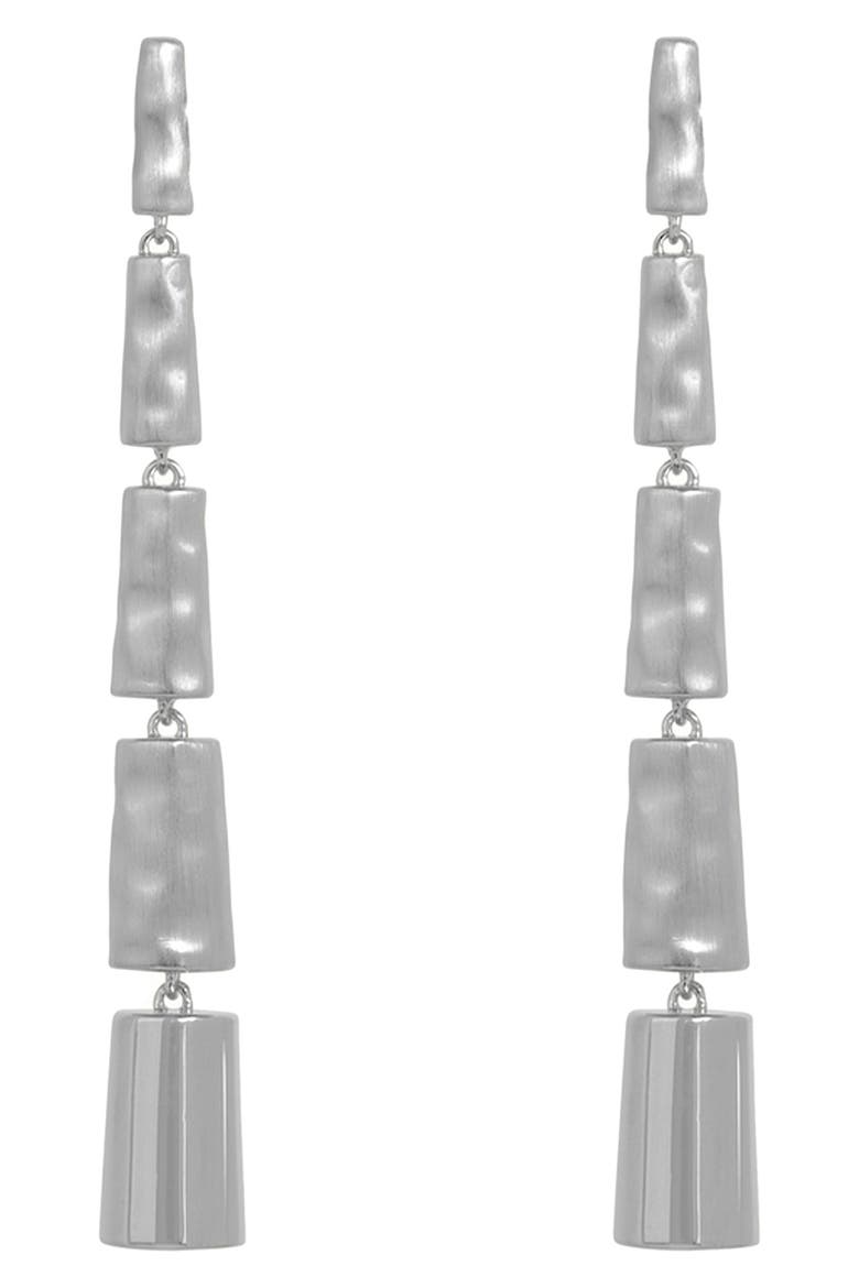 Nairobi Statement Drop Earrings, Main, color, SILVER