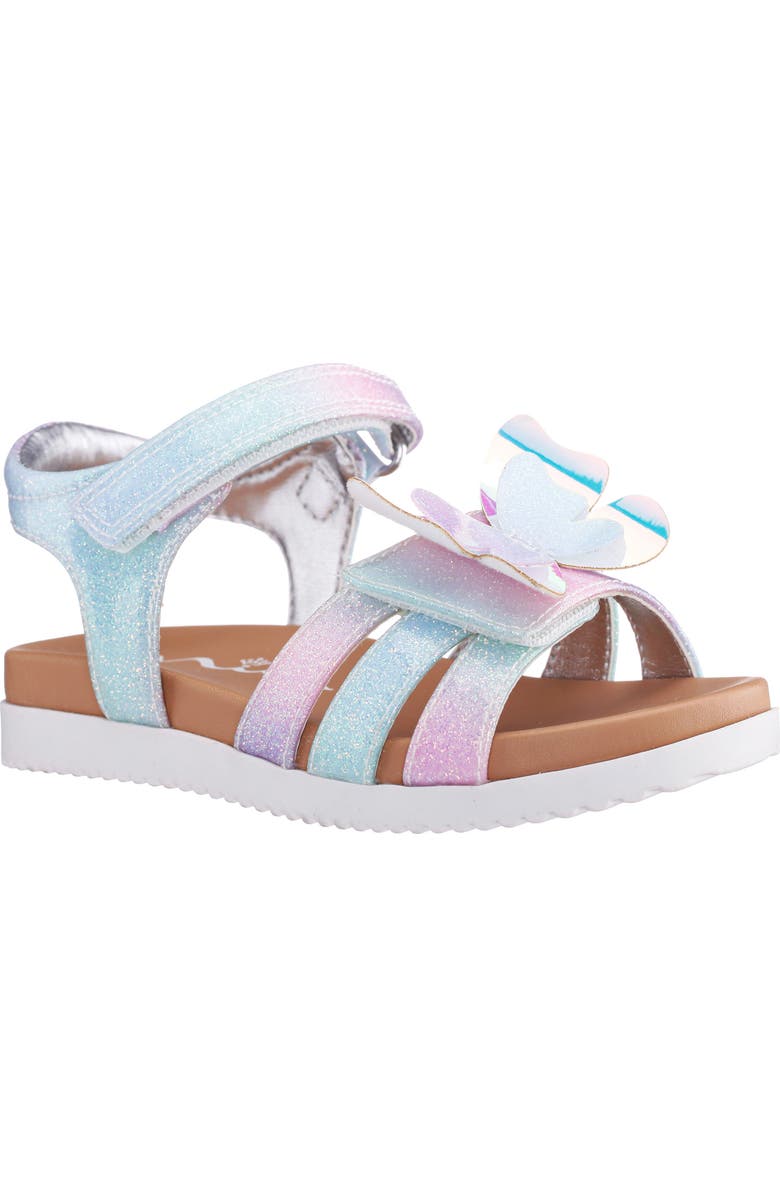Nina Kids' Branty Slingback Sandal, Main, color, Pastel Multi Coated Glitted