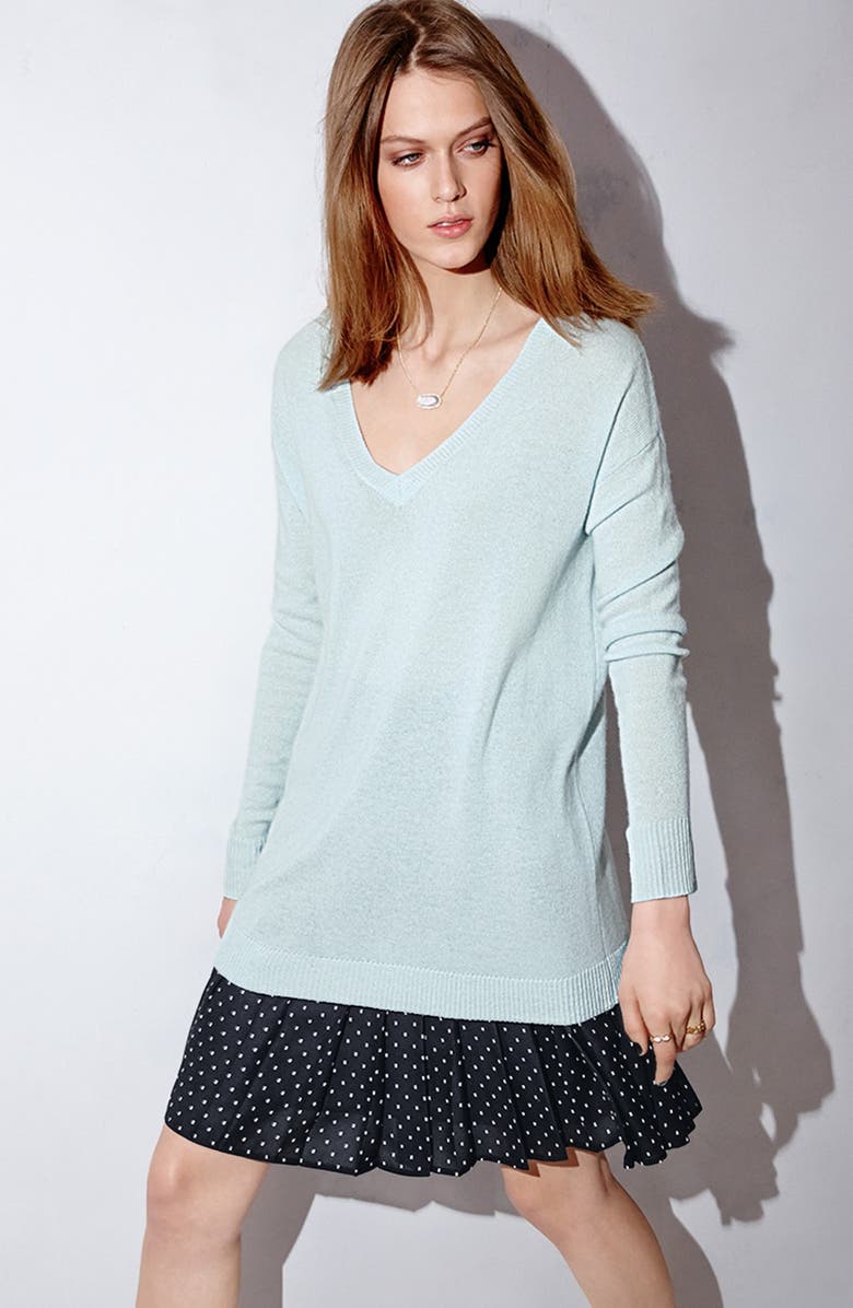 Halogen<sup>®</sup> Print Pleat Drop Yoke Skirt, Alternate, color, 