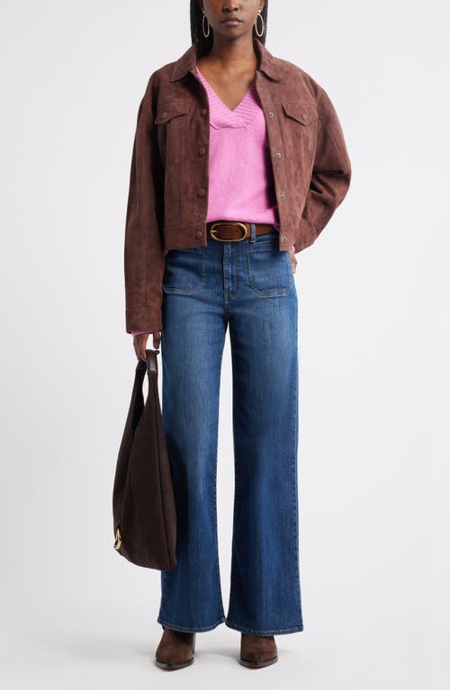 Treasure & Bond Slouchy V-neck Sweater In Pink
