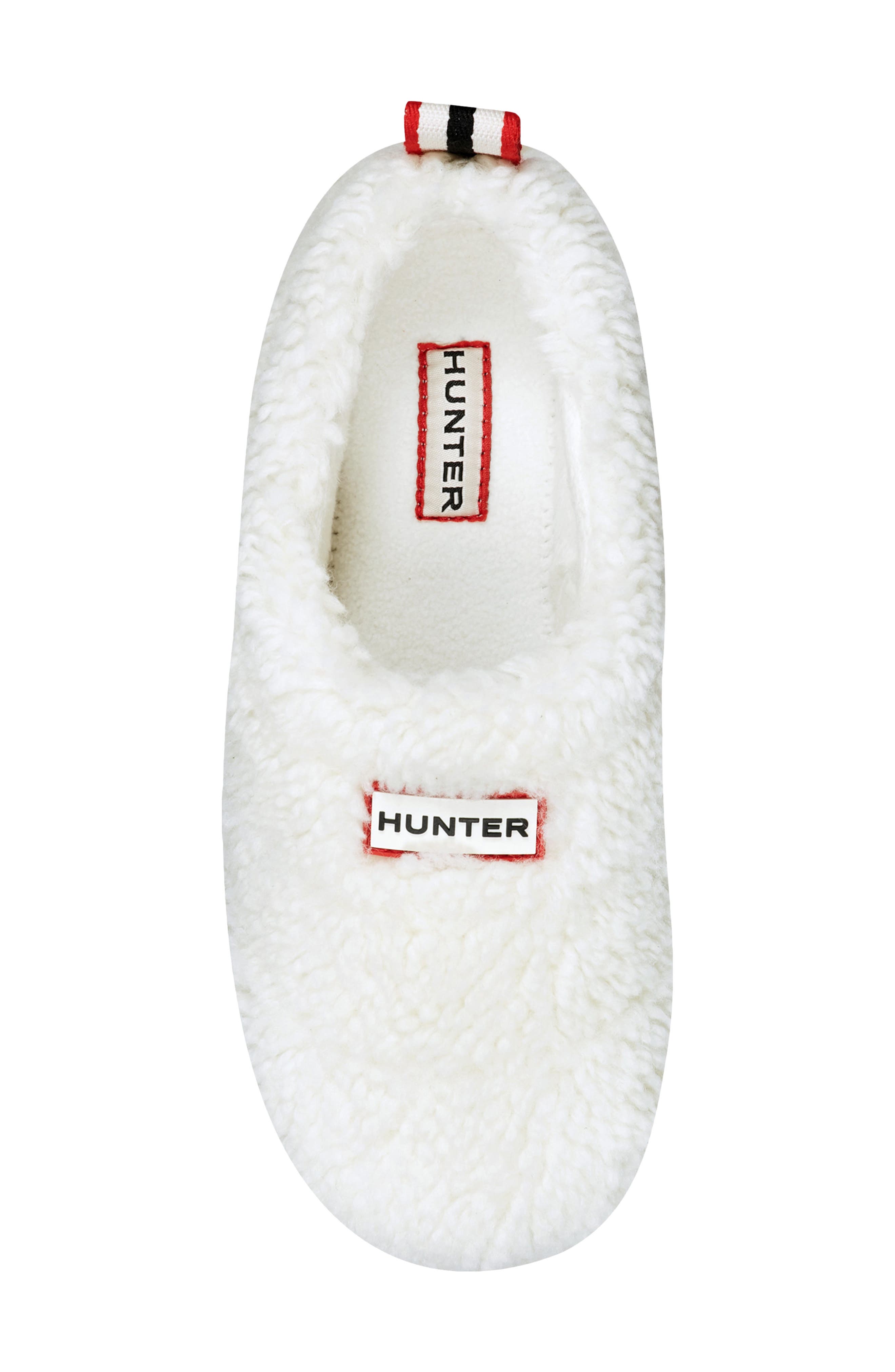 Hunter Madisons Faux Shearling Clog, Alternate, color, Creamy Off White/ Signature