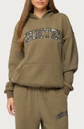 EDIKTED Camo Crush Oversize Fleece Logo Hoodie