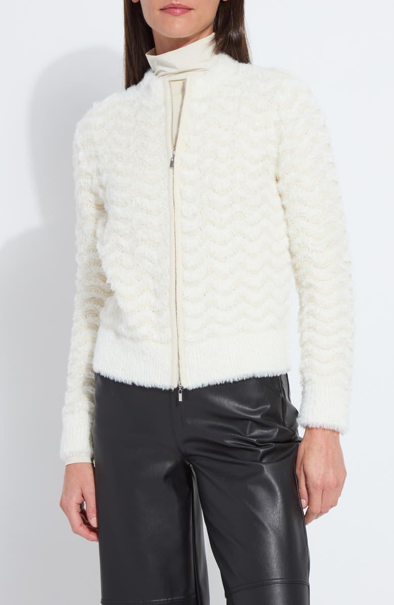 Lysse Ivanna Faux Fur Bomber Jacket, Main, color, Snow White