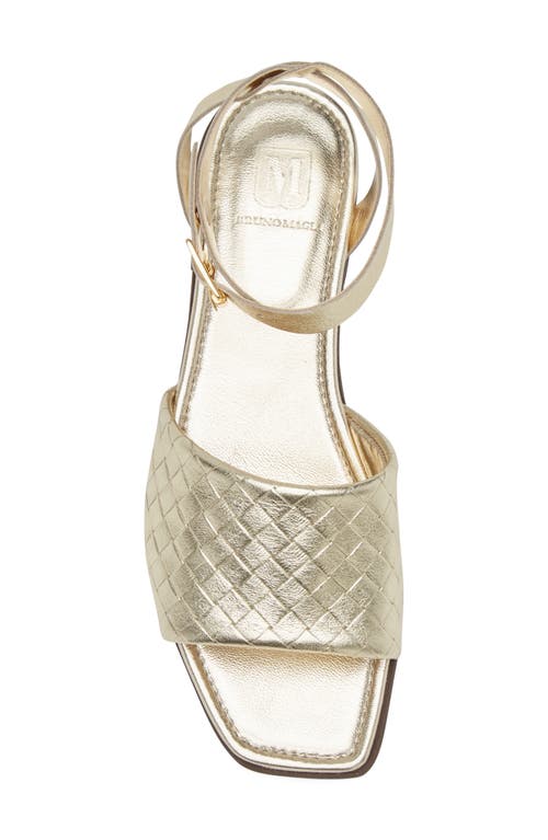 Bruno Magli Rita Woven Sandal In Gold