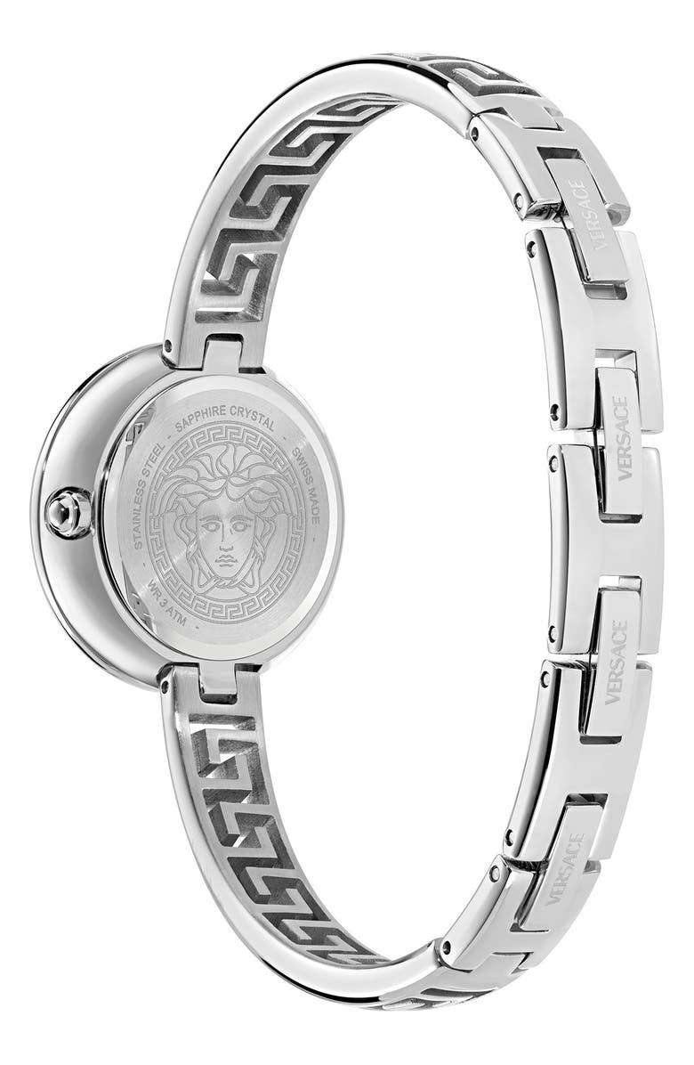 Versace Medusa Eclipse Bracelet Watch, 28mm, Alternate, color, Stainless Steel