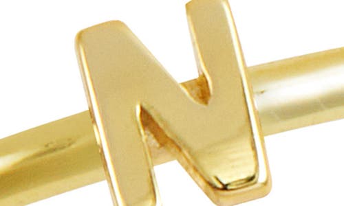 Savvy Cie Jewels 18k Yellow Gold Plated Initial Ring In Gold H