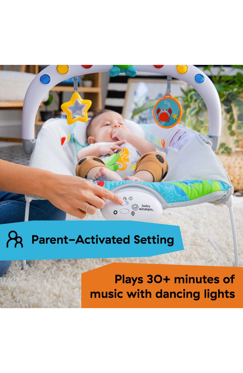 Baby Einstein Ocean Explorers Kick to It Neptune Musical Bouncer, Alternate, color, Blue