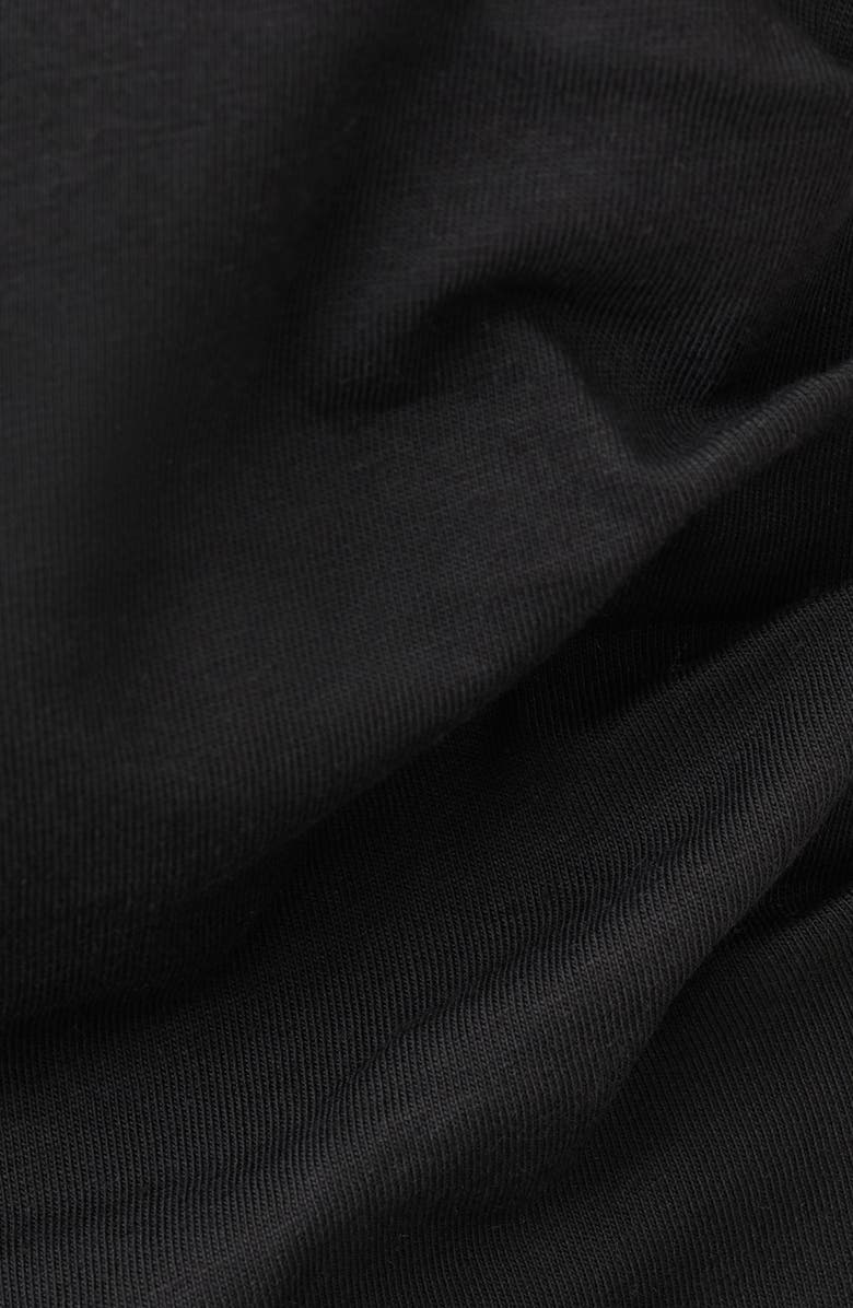 MANGO Ruched Side Cotton T-Shirt, Alternate, color, Black