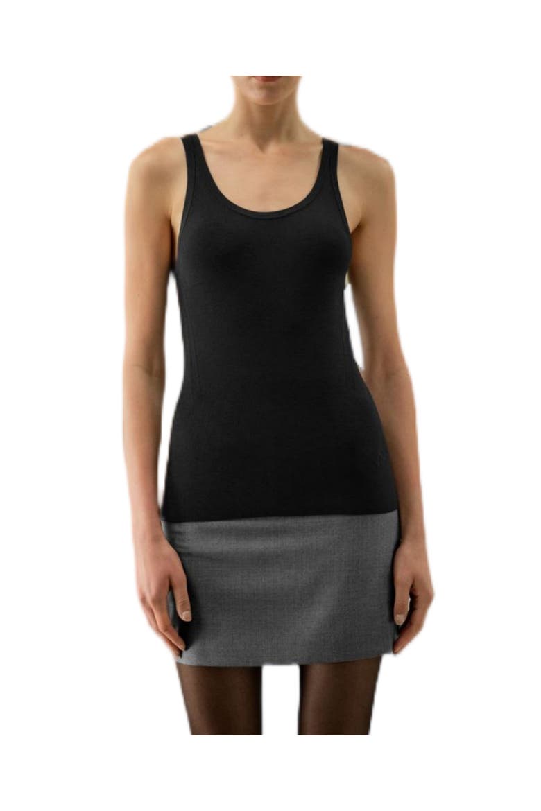 Women's Basic Silk Tank Top, Main, color, Black