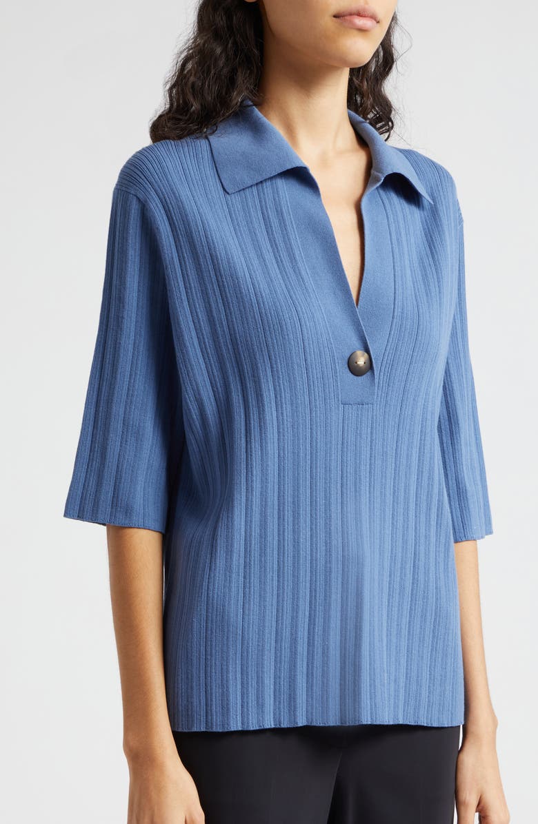 Vince Polo Sweater, Alternate, color, Azurite