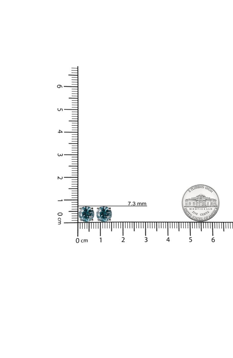 Haus of Brilliance 14K Gold 3.00 Cttw Blue Lab Grown Diamond Stud Earrings, Alternate, color, White