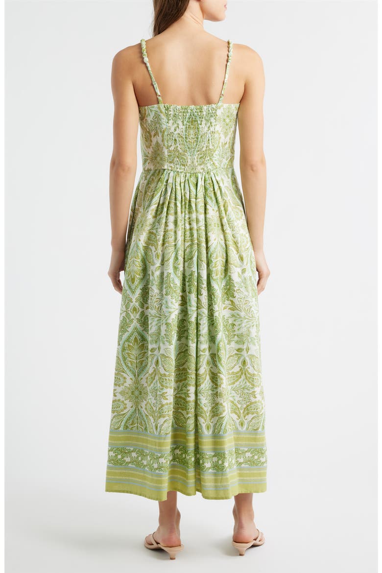 Paisley Print Maxi Dress, Alternate, color, PEAR/ SEA GREEN