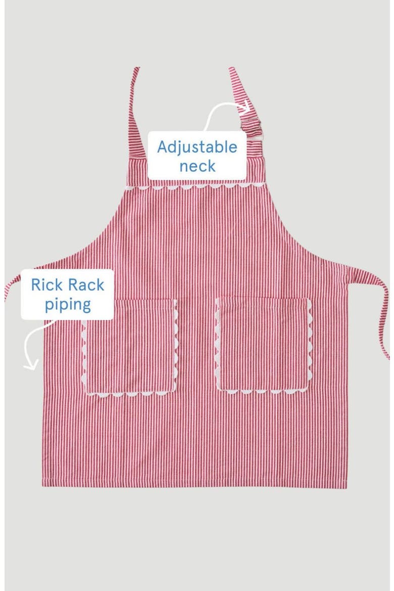 Kids' Stripe Apron, Alternate, color, TRIM