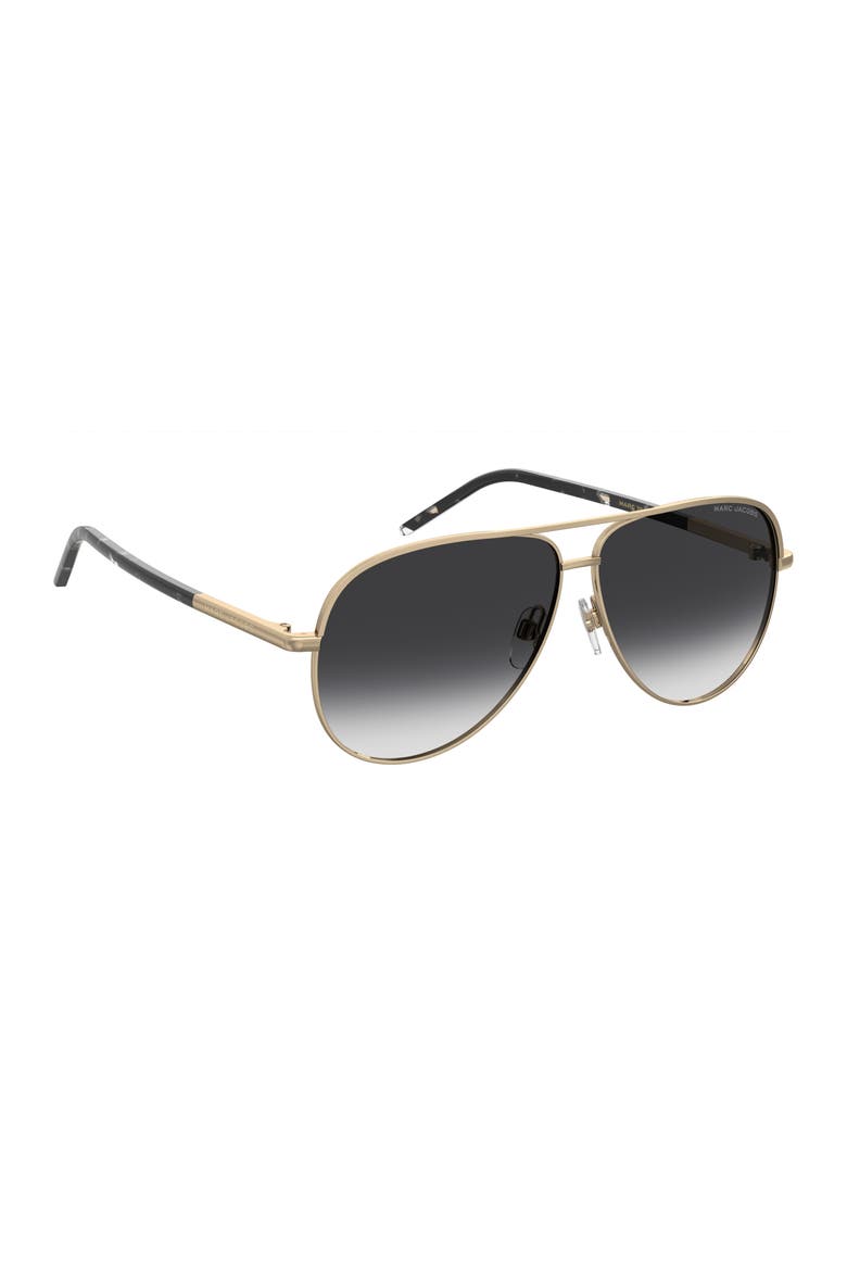 61mm Gradient Pilot Sunglasses, Alternate, color, GOLD BLACK/ DARK GREY SF