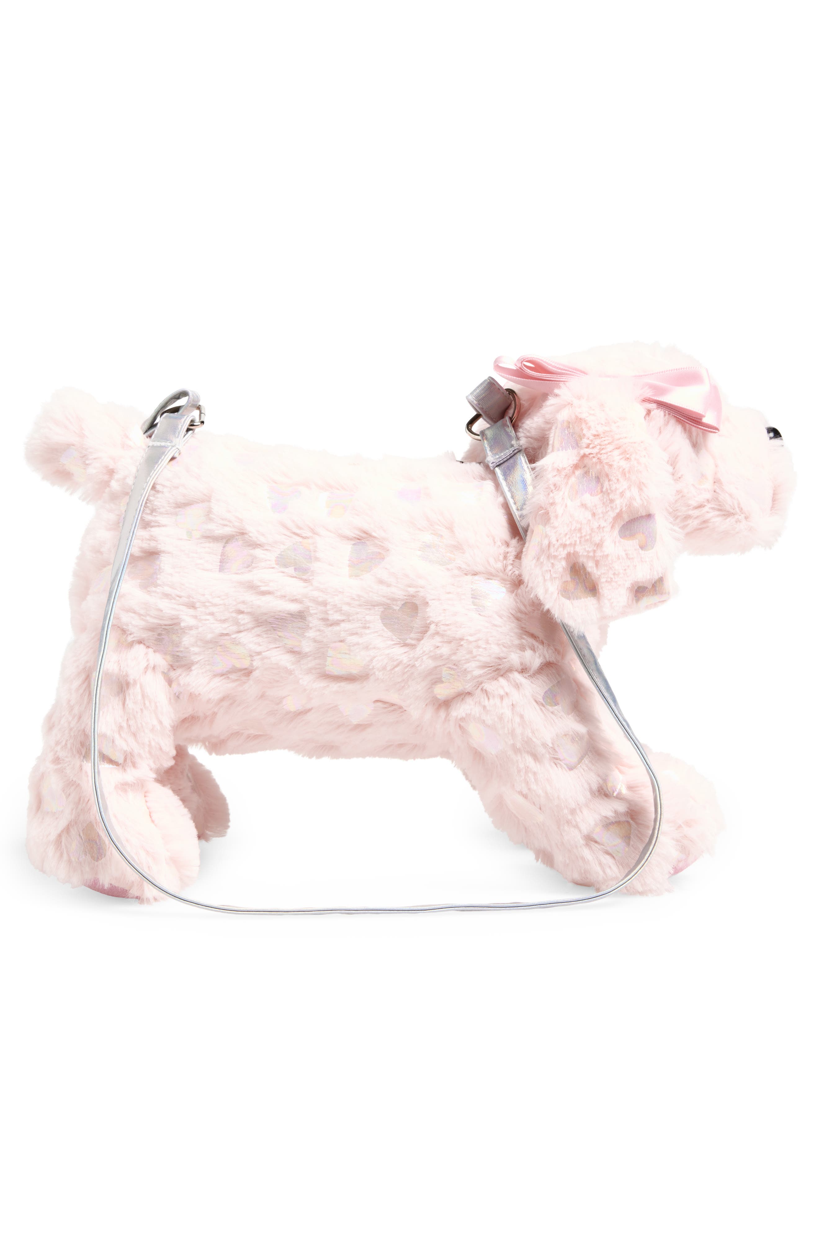 Capelli New York Kids' Faux Fur Puppy Dog Bag, Alternate, color, Pink Combo