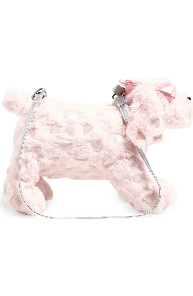 Capelli New York Kids' Faux Fur Puppy Dog Bag, Alternate, color, Pink Combo