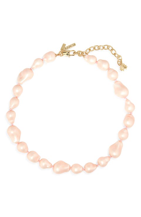 Baroque Imitation Pearl Collar Necklace