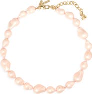 Lele Sadoughi Baroque Imitation Pearl Collar Necklace