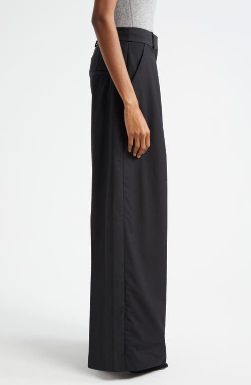 Veronica Beard Sonia Wool Blend Wide Leg Pants In Black
