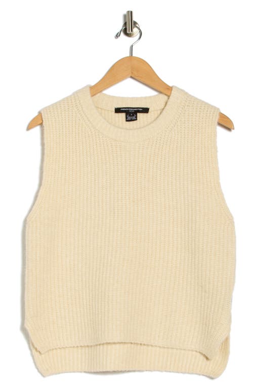 French Connection Chunky Cable Knit Sweater Vest In Neutral