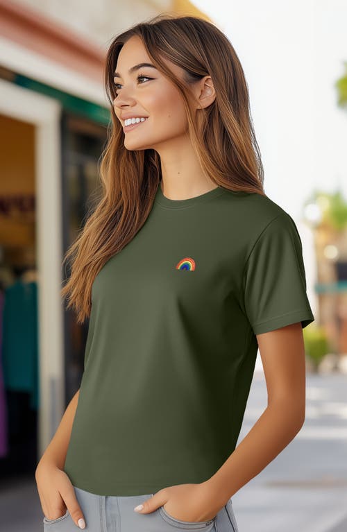 DALIX DALIX WOMENS RAINBOW JERSEY RELAXED TEE 