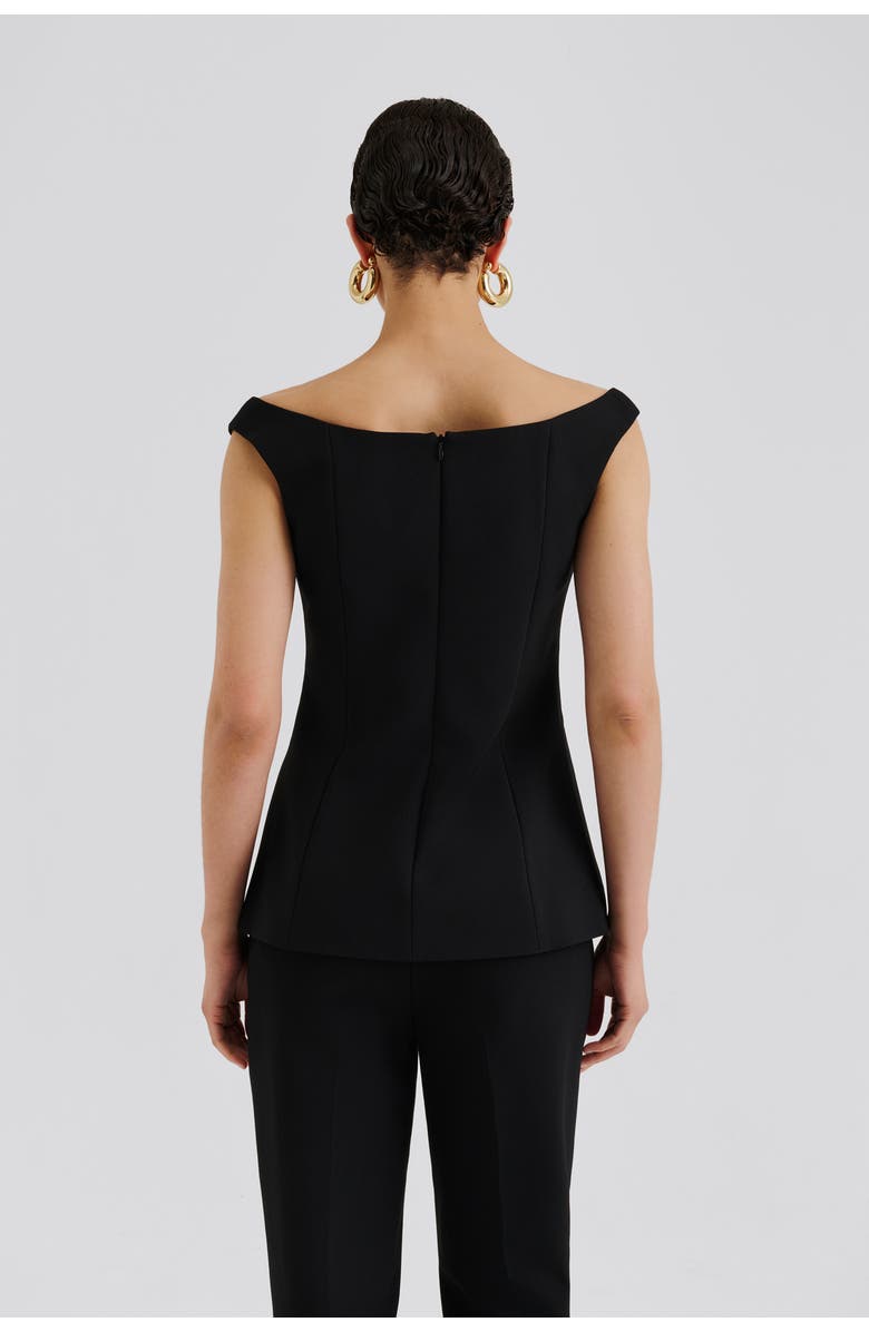 Malina Diora Half Off Shoulder Top, Alternate, color, Black