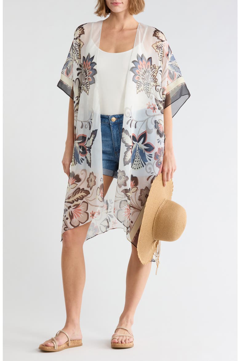Folk Floral Duster & Hat Set, Main, color, NEUTRAL