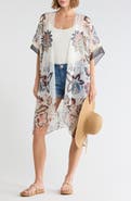 Vince Camuto Folk Floral Duster & Hat Set