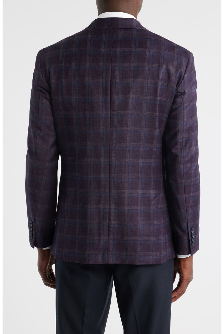Purple Shadow Check Wool Sport Coat, Alternate, color, BURGUNDY DANDY WOOL CHECK