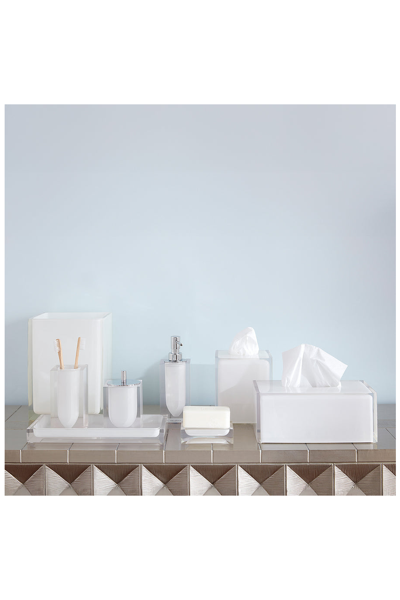 Hollywood Long Tissue Box, Alternate, color, White