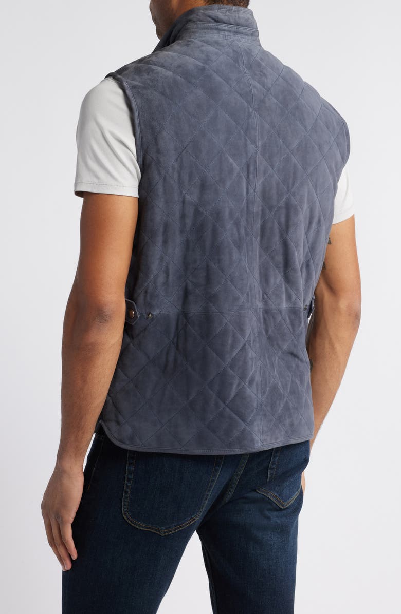 Peter Millar Essex Quilted Water Resistant Suede Vest, Alternate, color, 
