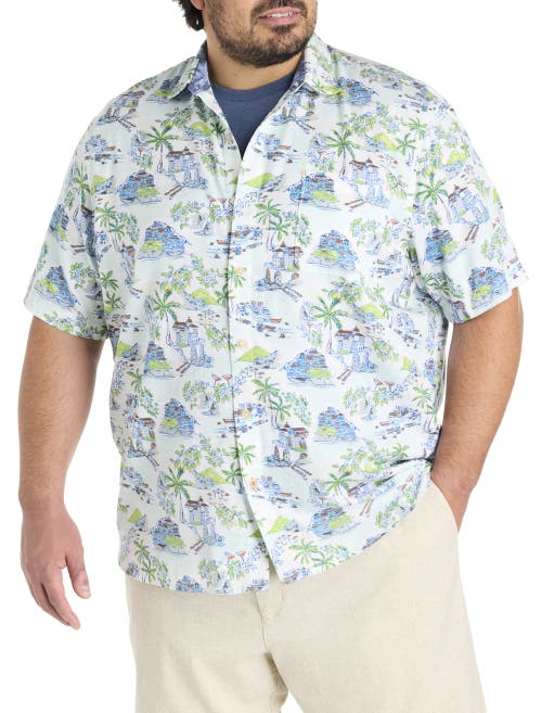 Tommy Bahama Big & Tall Paradise Isle Printed Sport Shirt In White