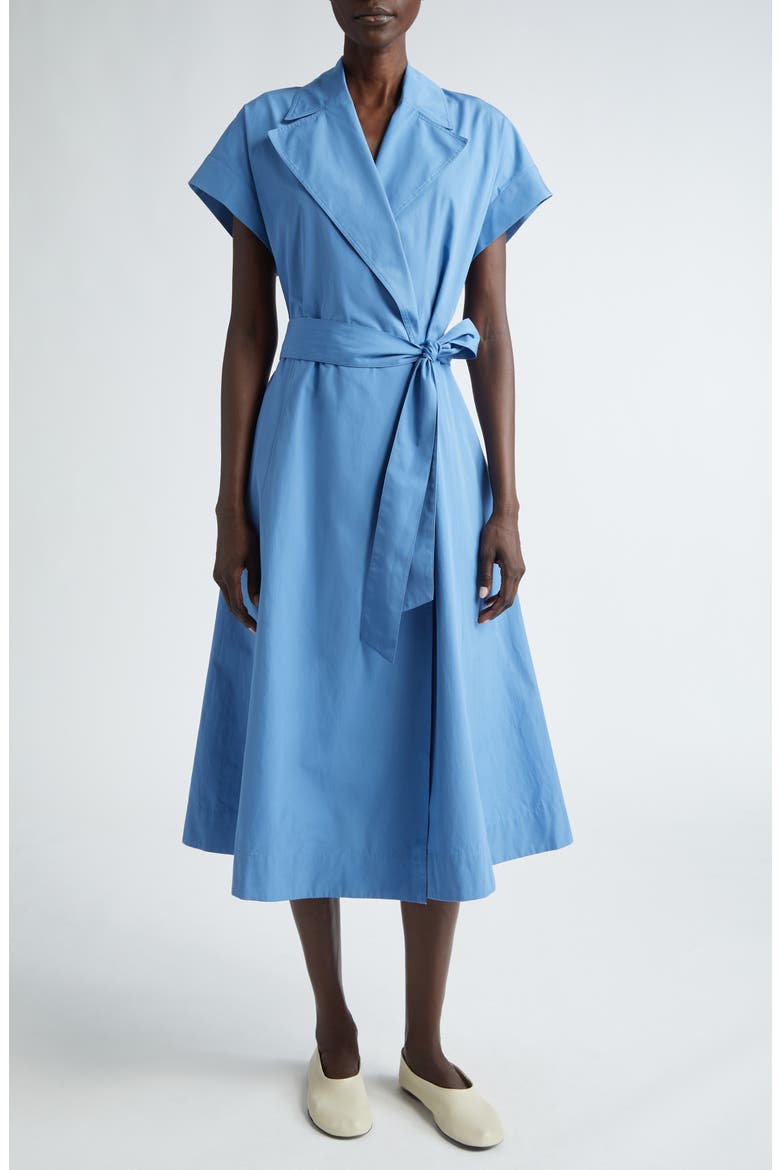 cotton on wrap dress Lafayette 148 New York Belted Organic Poplin (Women) certified cotton Coast Women's Halter Neck Size:ONE sabrina carpenter style
