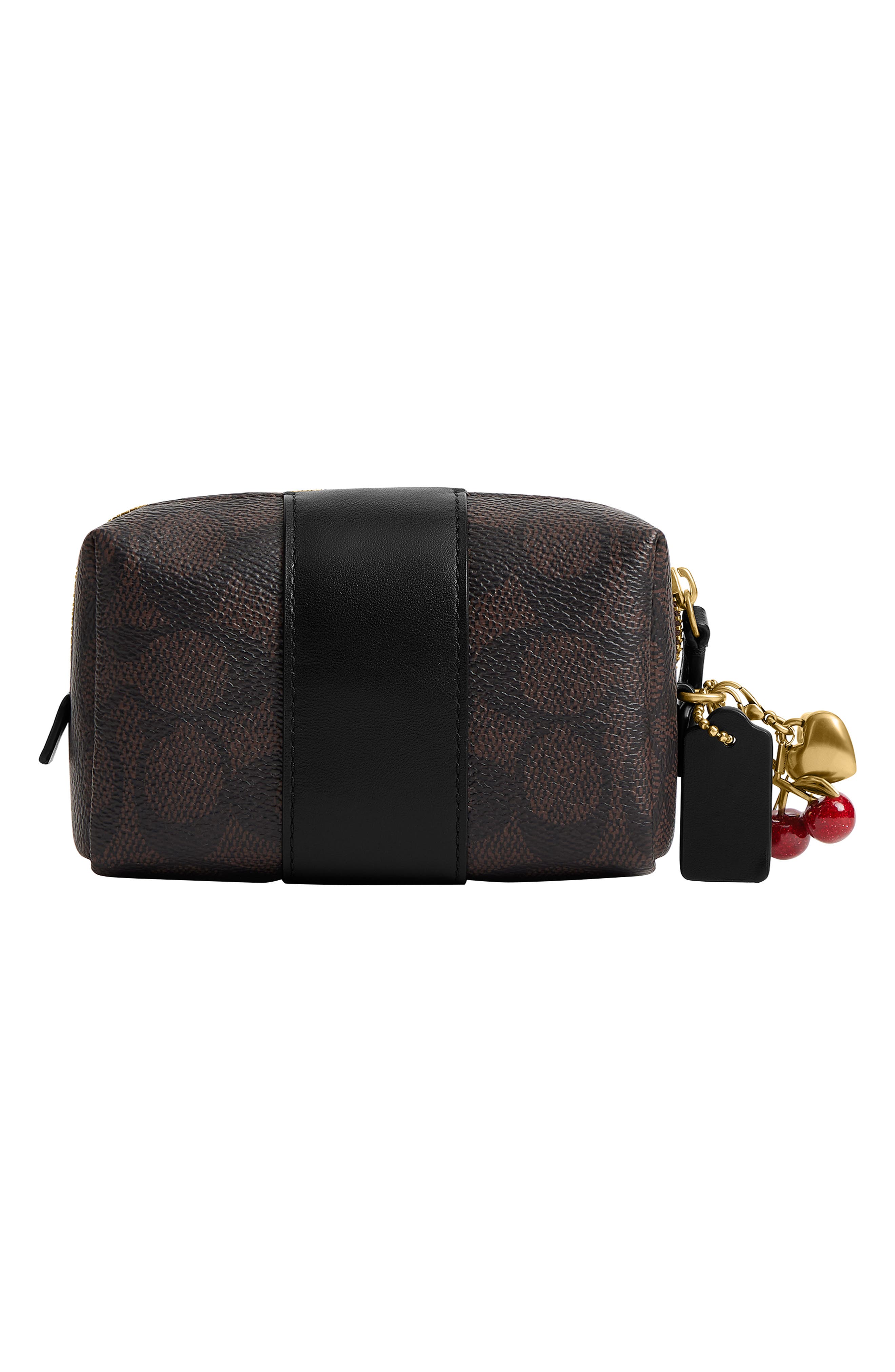 Essential Mini Cosmetic Pouch with Charms, Alternate, color, B4/ WALNUT BLACK