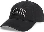 Ganni Washed Cotton Canvas Baseball Cap