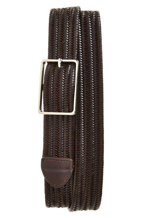 Jesse Woven Stretch Leather Belt