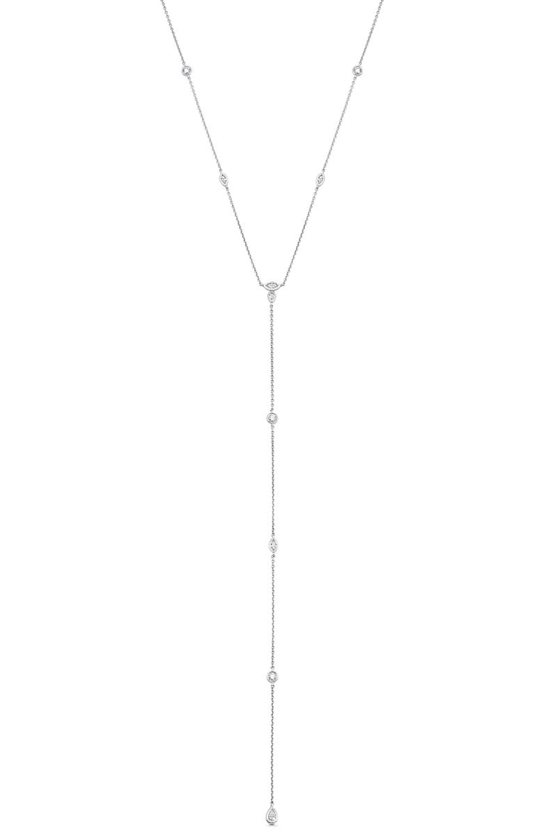 Sara Weinstock Sare Weinstock Purity Diamond Station Y-Necklace, Main, color,