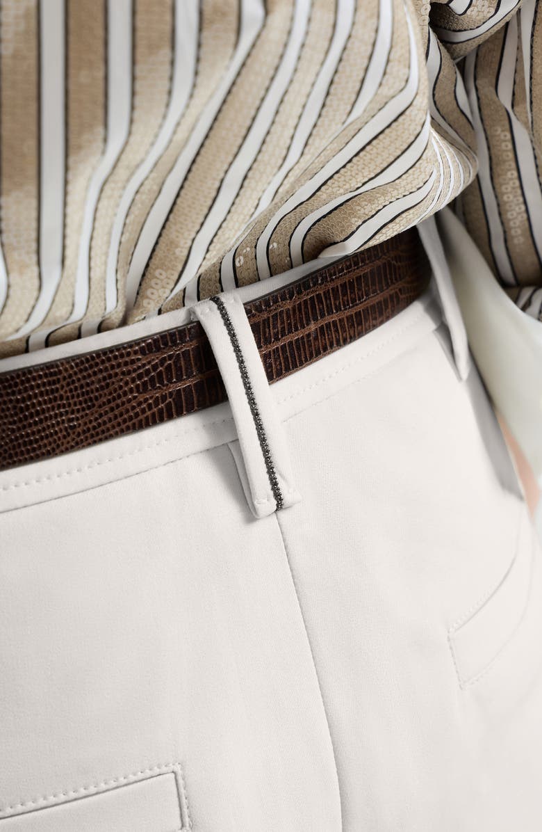 Brunello Cucinelli Cigarette trousers, Alternate, color, Oat