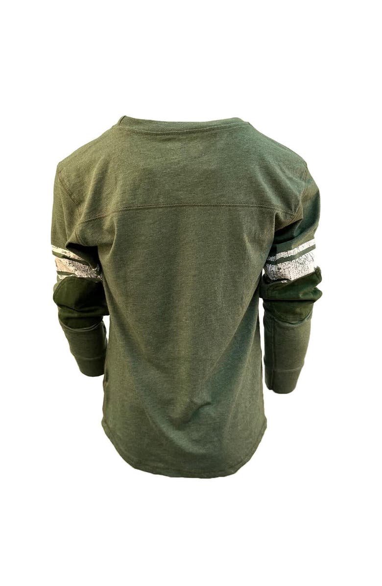 Wes & Willy Youth Wes & Willy Heather Green Green Bay Packers Football Long Sleeve T-Shirt, Alternate, color, 