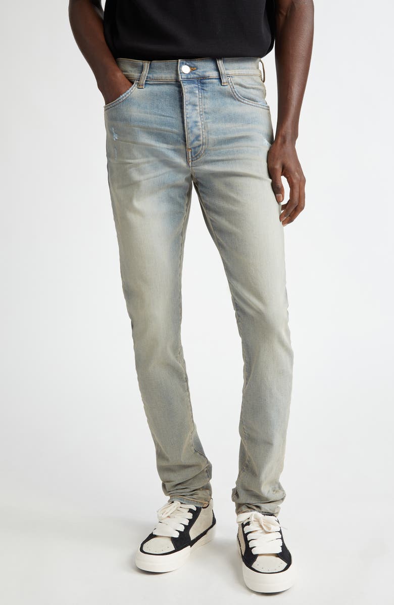 AMIRI Stack Slim Fit Jeans, Main, color, Antique Indigo