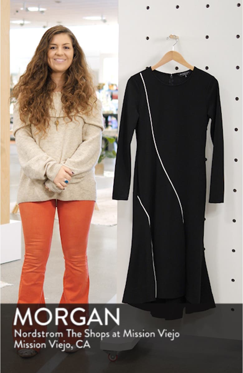 Piping Detail Side Slit Midi Dress, sales video thumbnail