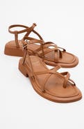 Forever & Always Shoes Antas Strappy Leather Flat Sandals