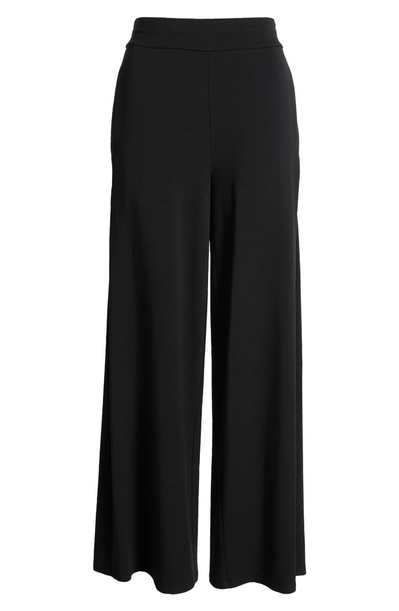 Eileen Fisher High Waist Wide Leg Pants, Alternate, color, Black