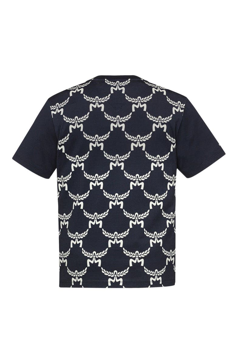 MCM Lauretos Monogram T-Shirt in Organic Cotton, Alternate, color, 
