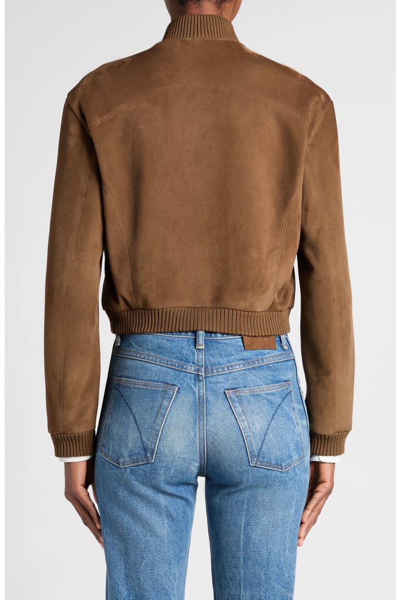Velvety Suede Jacket, Alternate, color, KHAKI
