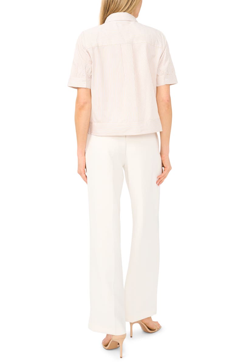 Halogen<sup>®</sup> Stripe Puff Sleeve Button-Up Shirt, Alternate, color, 