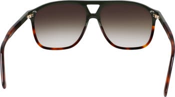 Heritage 58mm Gradient Aviator Sunglasses