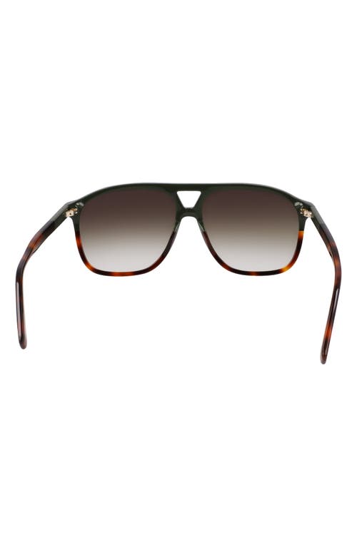 Longchamp Heritage 58mm Gradient Aviator Sunglasses