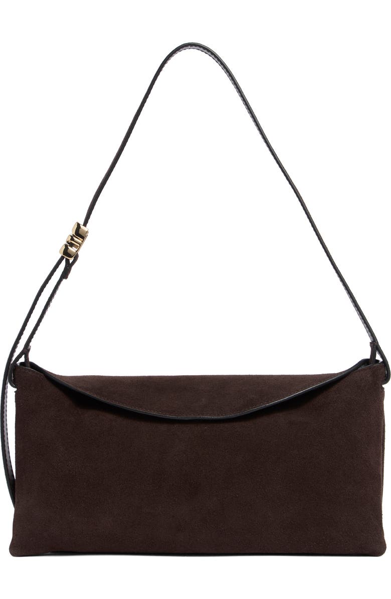 Madewell The Date Night Suede Shoulder Bag, Main, color, Dark Carob